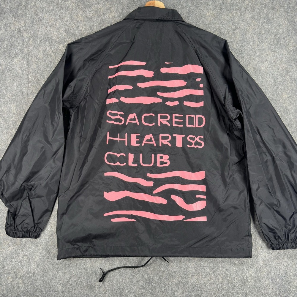 Foster The People Jacket Mens Medium Black Sacred Hearts Club Coach Windbreaker